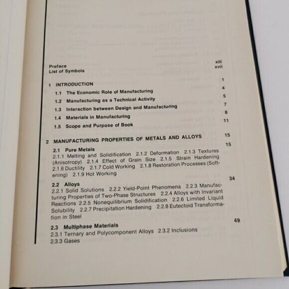 1977 Introduction to Manufacturing Process Textbook John Schey Vintage Engineer - Picture 4 of 8